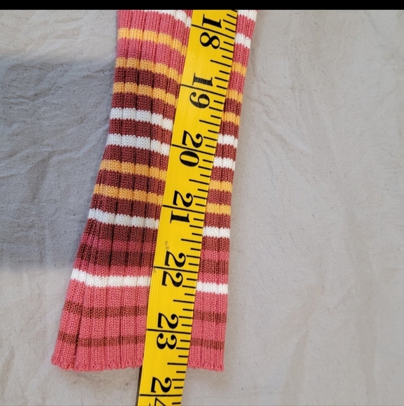 Madden NYC Sweater Women's Sz L striped cutout preppy punk retro peak a boo crop - Picture 11 of 11